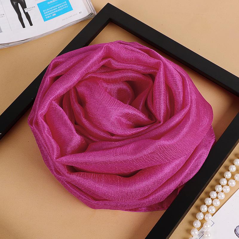 Pearlescent Korean-Style Women's Dutch Linen Scarf - Long, Smooth, and Fashionable Shawl