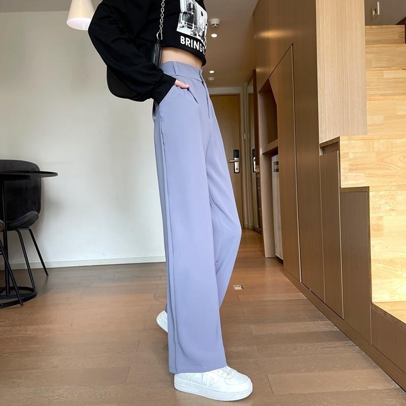 Women Loose High Waist Wide Leg Pants 2021 Spring Autumn Casual Straight Suits Pant Female Solid Plus Size 4XL Long Trousers