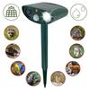 Solar Animal Repellant Ultrasonic Cat Dog Repellant Solar Powered Waterproof Animal Deterrent with 3 Vertical Rod SafetyAA