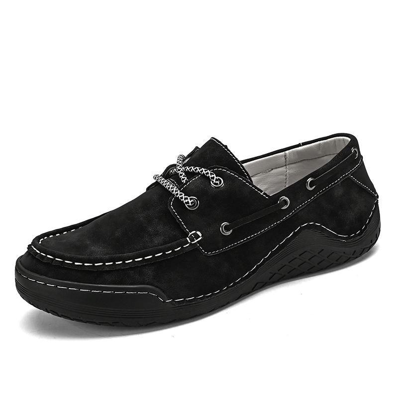 FashionMen Big Size Loafers  38-46 Leather Moccasins Casual Shoes Mens Driving Shoe Summer Outdoor Comfy Slip On Men Lazy Shoes Zapatos