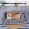 Orthopedic Dog Bed Waterproof Pet Nest Bed Non-Slip Cozy Puppy Bolster Cushion Soft Mat for Dogs Under 55 Lbs