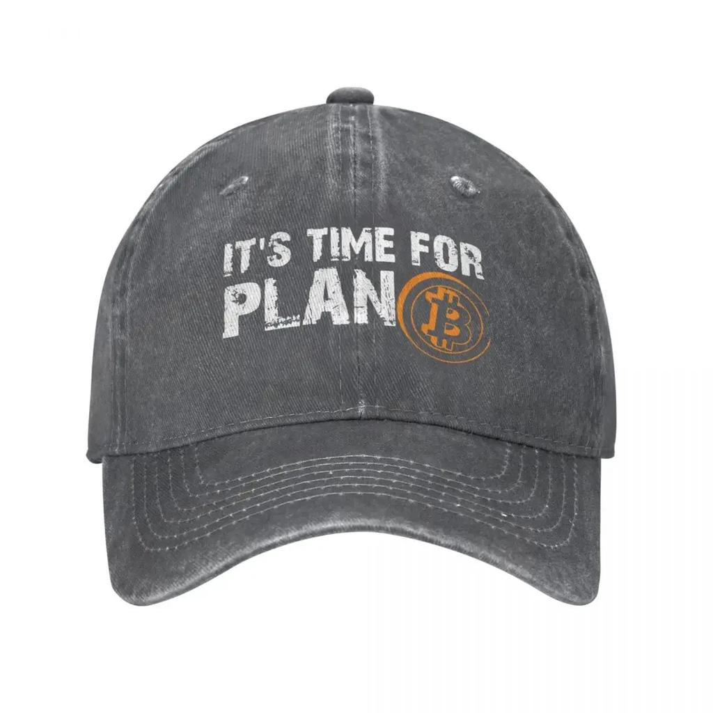 Hip Hop Denim It's Time For Plan B Bitcoin BTC Crypto Currency Baseball Caps Dad Cowboy Hats Blockchain Cap Hats