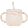 Little Cloud Honey Pot Multi Silicone Straw Cup, 1, Cream