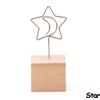 1 PC Creative Wedding Decor Desktop Ornaments Photo Clip Square Wooden Memo Holder Picture Frame