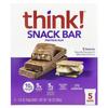 Think!, Snack Protein Bar, S'mores, 5 Bars, 40G (1.41Oz) Each