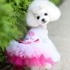 Pet Dress Breathable Love-hearts Pattern Cotton Summer Pet Dog Princess Skirt for Walking