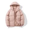 Women High Neck Hooded Zipper Design Cotton-Padded Coat Autumn and Winter Warm Fashion Harajuku Puffer Jacket