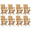 Day and Night - Day and Night Garden Chairs 8 Units Teak Wood with Cream Cushions