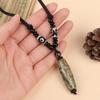 1PC Portable Natural Tibet Bead Good Luck Gift  Versatile Nine Eye Tibet Dzi Pendant Choker Nacklace