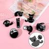 1Pc Black Kitten Clothing Decor Cute Badges Lapel Pins Cartoon Animal Jewelry Gifts Jewelry Accessories Cat Brooch