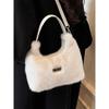 Fashion Faux Fur Women Crossbody Bags Autumn Winter Trendy Furry Shoulder Bag Lady Daily Commuter Handbags