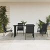 VidaXL Garden Dining Set 5 Pcs Black Textilene and Steel 3200712