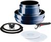 Tefal Набор кастрюль и сковородок со съемными ручками для газовых плит, не содержащих вредных веществ, таких как Neo Royal Blue, L43791, набор из 10 предметов, всего,