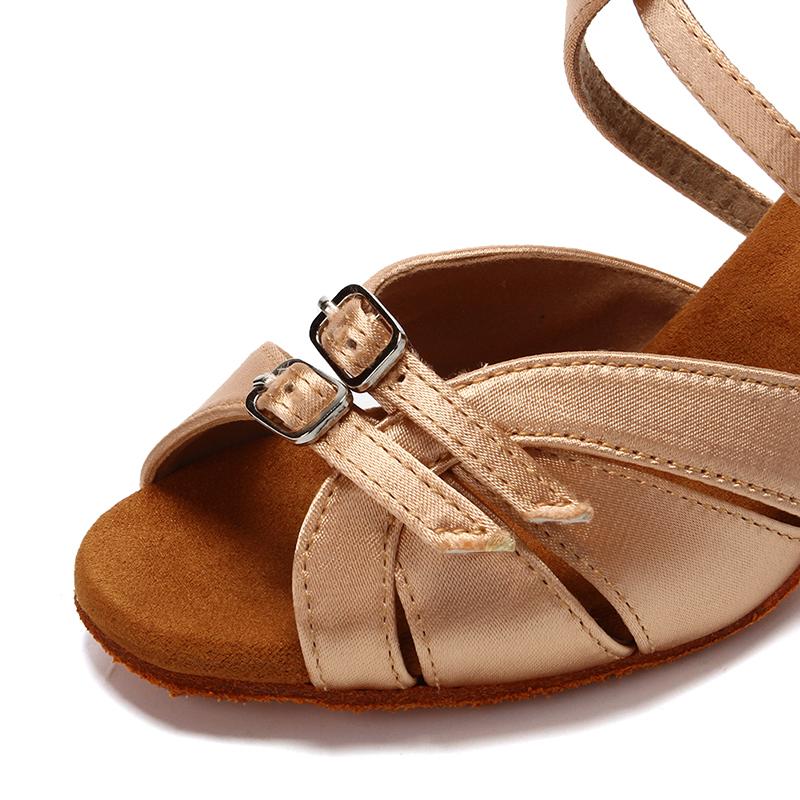 Professional Women Latin Dance Shoes Salsa Ballroom Dancing Shoes Indoor Middle Heel 5cm