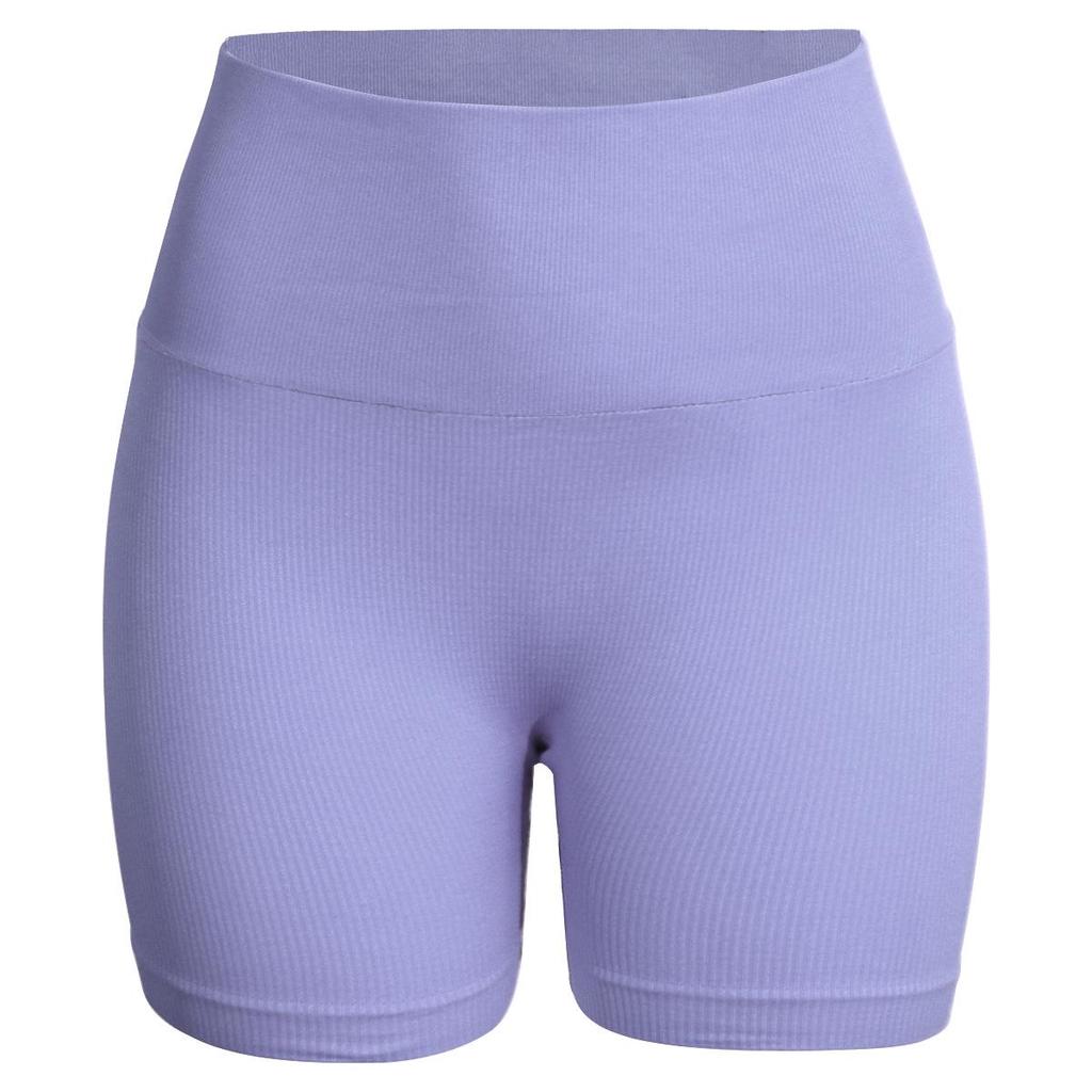 Seamless Ribbed Butt-Lifting Yoga Shorts - Super Elastic Slimming Fitness Pants