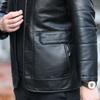 Winter Thickened Genuine Leather Down Jacket for Men, Medium and Long Lapel Jacket, New Sheepskin Leather Jacket for Men
