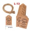 About 50PCS Kraft Paper Tags DIY Handmade/Thank You Multi Style Crafts Hang Tag With Rope Labels Gift Wrapping Supplies Wedding Favors