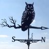 Metal Wind Vane Owl Wind Indicator New Weather Vane