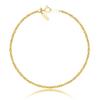Lala Christie Chain 18K Gold Rope Approximately 18cm Bracelet, Wire, 1.5mm Wide, 1.4g, Long, Lb97-0006-yg