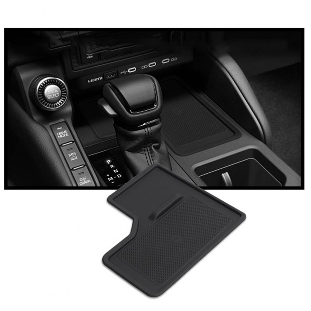 Силиконовый противоскользящий коврик, водонепроницаемый, нескользящий, консольный коврик для Toyota Prado 2024-2025, защитный коврик с беспроводной зарядкой