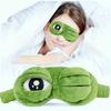 3D Sad Frog Eye Mask for Sleep, Soft Comfortable Travel Blindfold, Unisex Adult Kids Light Blocking Eyepatch Portable Design