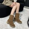 Autumn and Winter Footwear Plus Size Comfortable Round-headed Snow Boots with Thick Heels and Short Boots Women's Shoes