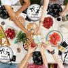 Black And White Bow Theme Kids Disposable Paper Plate Tablecloth Tissue Paper Party Set Decoration Decoration Supplies