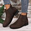 Fashion Women Ankle Boots Suede Flats Winter Shoes Woman 2024 Trend Fashion New Snow Boots Walking Dress Short Boots Cozy Female Shoes