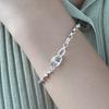 Warmrecord Silver Mix Oellipse Chain Bracelet_B015