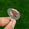 Sterling Silver Natural Sunstone Stackable Mother Sacral Chakra New Ring Jewelry