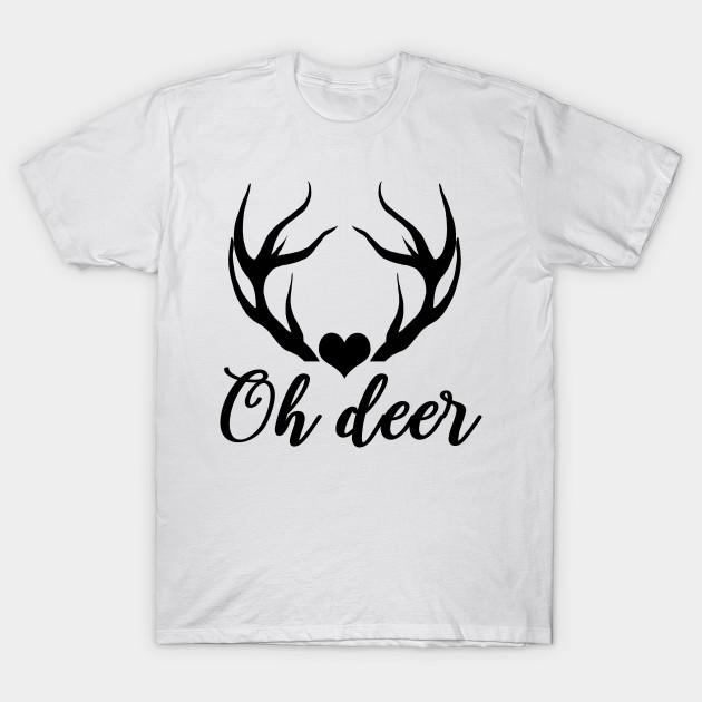 T Shirt Women Oh Deer Harajuku Print Kawaii Tshirt Summer Short Sleeve Female T-Shirt Top Tee