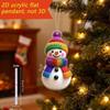 Snowman Christmas Ornaments Personalized 2D Acrylic Xmas Tree Decorations Hanging Snowman Ornaments for Holiday Party Decor Gifts