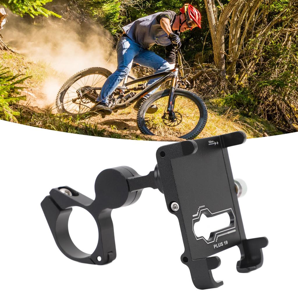 Phone Mount Aluminum Alloy Adjustable Anti Slip Cycling Handlebar Mounted Cell Phone Holder for