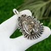 925 Sterling Silver Turritella Agate Gemstone Anniversary Bezel Unique Pendant