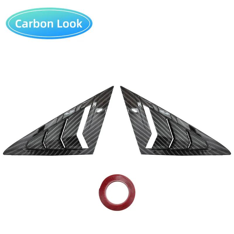 For VW Golf 7 MK7 MK7.5 2013~2019 Car Front Triangle Window Louver Side Shutter Blind Shades Cover Trim Sticker Vent Carbon Auto