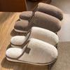 Slippers Winter Plush Cross-strap Mop Cotton Indoor Warmth Enlarged Fluffy Slippers Imitation Rabbit Fur Mop
