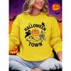 Halloween Town Pumpkin Lantern Prints Sweatshirts Women Loose Basics Hoodies Warm Crewneck Clothes Winter Casual Pullover