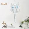 Owl Macrame Art Wall Hanging Boho Handwoven Tapestry Decor Boho Ornament for Bedroom Living Room Kitchen