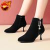 Fashion Pole Heeled Female Short Shoes Plus Big Size Stripper Women's Ankle Boots Suede Footwear On Offer Chic and Elegant Hot Booties