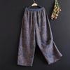 Pants Summer Women Plus Size Loose Pajama Pants Versatile Casual High-waisted Wide-leg Linen Pants