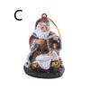 Christmas Series Hanging Ornaments Resin Hugging Santa Claus Figurines Mini Santa Pendant Xmas Tree Home Party Decor Supplies