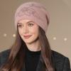 New Women Winter Hat Street Fashion Warm Beanie Hat For Female Casual Flowers Decoration Knitted Hat
