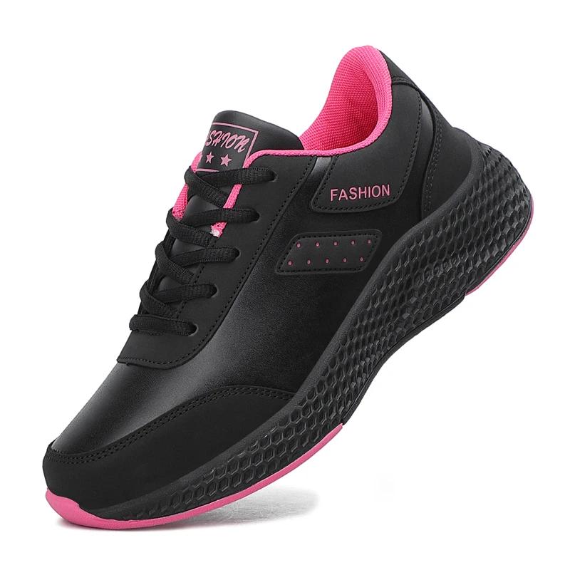 Women Comfortab Non-slip Designer Casual Sneakers Ladies Sport Jogging Shoe   Fashion High Quality Leather Running Shoes