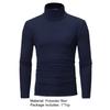 Warm Knitted Shirt Chic Top Turtleneck Solid Color Stretchy Knitted Shirt