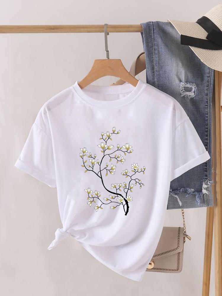 (Asian Size) Love Letter Trend Cute Short Sleeve T Shirt O-neck Tee Clothing Top Casual Fashion Print Lady Female Women Graphic T-shirts
