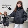 Girls' Solid Color Winter Coat 2024 – Simple, Thick Cotton for Small To Medium Children