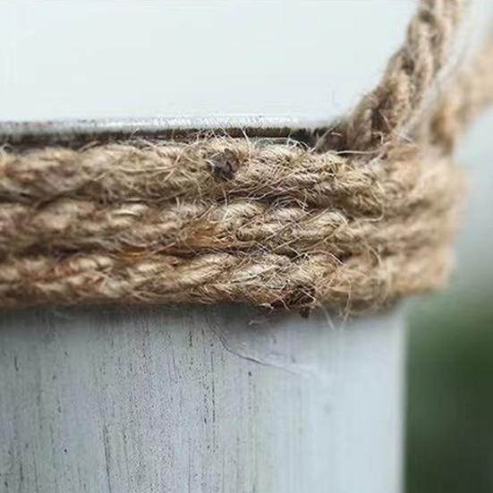 Useful Rope Handle Vintage Reusable Corrosion-Resistant Flower Holder Plant Pot