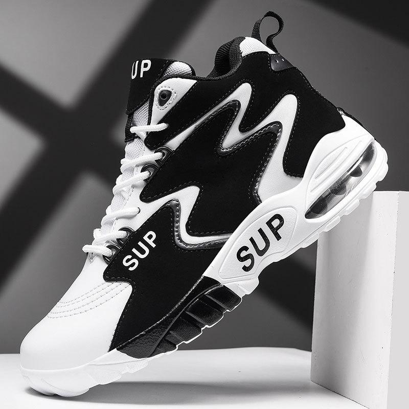 Men's Shoes Autumn and Winter New High-top Sports Shoes Men's Thick-soled Breathable Running Trendy Shoes Student Couple Basketball Casual Sneakers