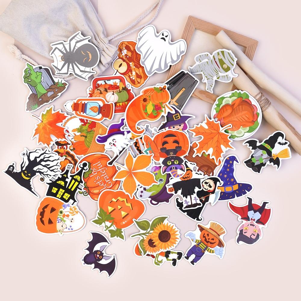 Halloween Refrigerator Sticker Magnetic Door Party Decor Pumpkin Maple Leaf Autumn Theme Soft Magnet Spooky Holiday Decoration