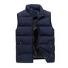 (SU)Men's Autumn/Winter Fashion Solid Colour Warm Down Cotton Zip Vest
